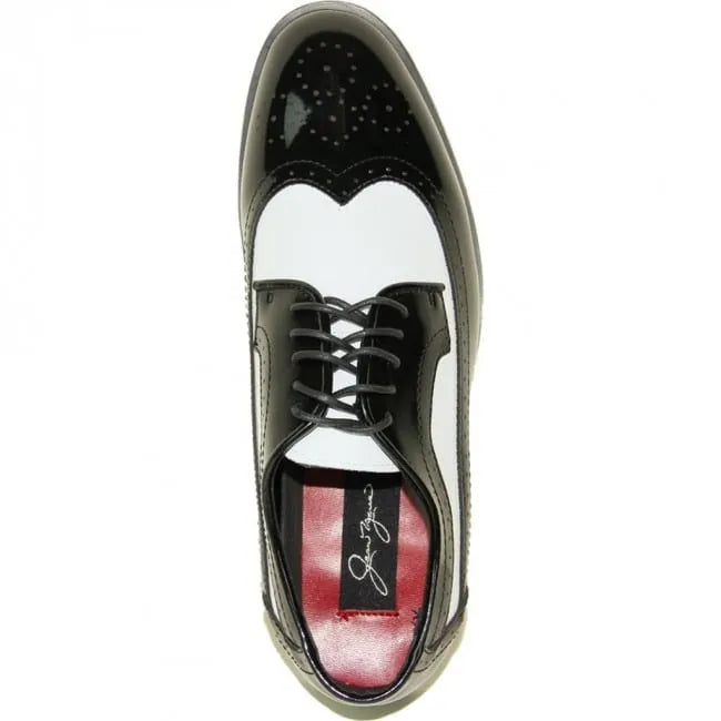 Black & White Wingtip Men's Tuxedo Shoes β Vintage Gatsby Spat Dress Shoes
