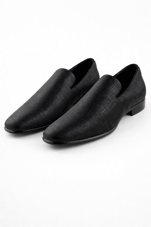 "Sharkskin" Black Couture 1910 Tuxedo Shoes