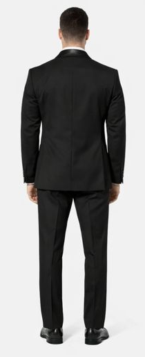 Black Slim Fit Tuxedo with Shawl Lapel – Wedding & Prom