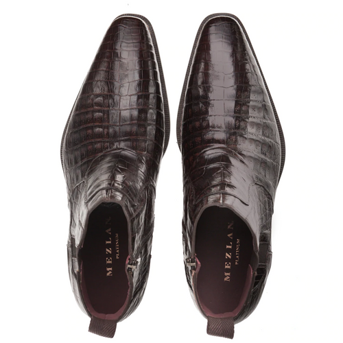 Mezlan Blackmore Crocodile Dress Boots Brown (4715-F)