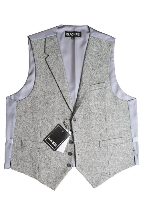 Black & White Camdyn Tweed Vest by BLACKTIE