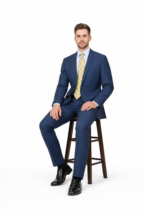 Modern Fit Tiglio Wool Double-Breasted Suit – Premium Tailored Formal Suit