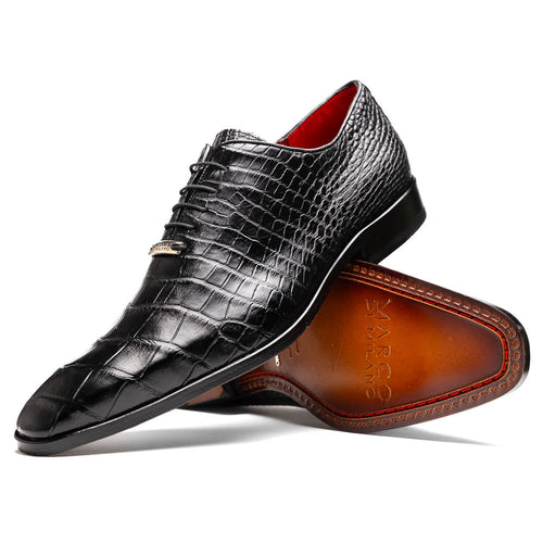 Marco Di Milano Bono Alligator Wholecut Oxfords Black
