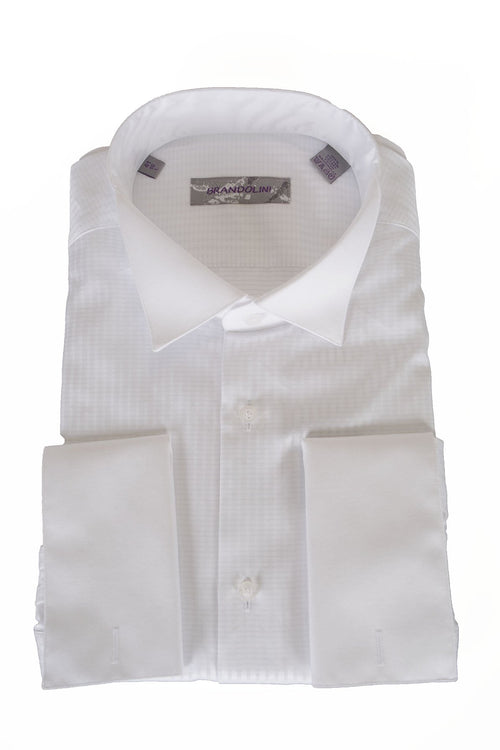 Alberto White Wingtip Tuxedo Shirt by Brandolini