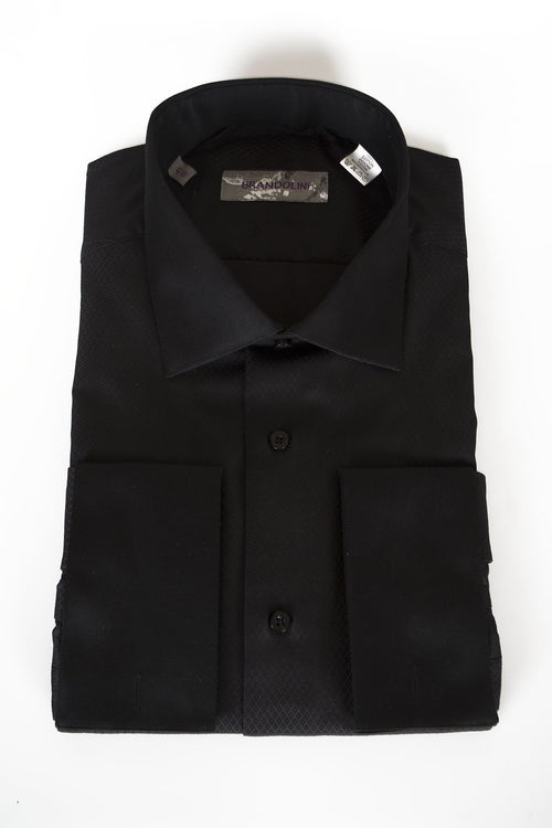 Monticello Black Laydown Tuxedo Shirt by Brandolini