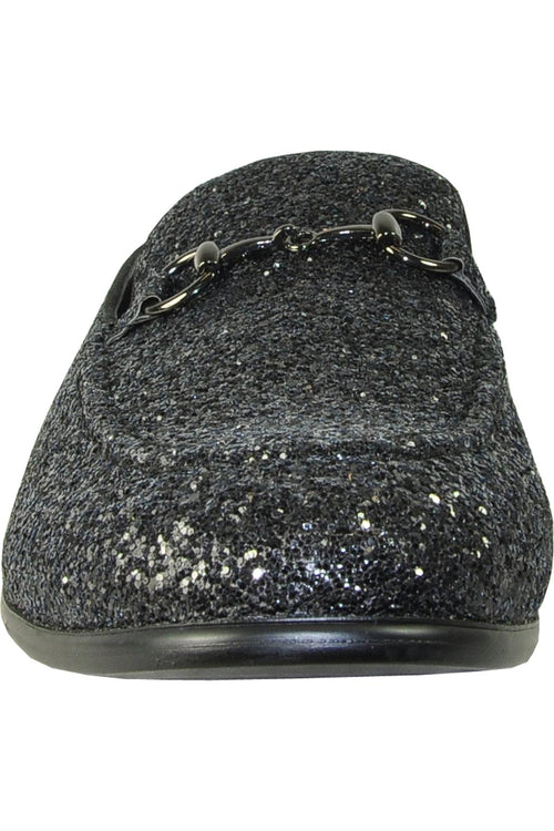 Glitter Black Shoes by Bravoin