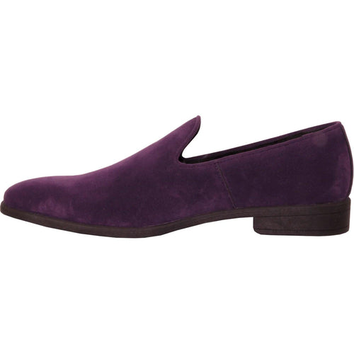 "Bravo Men's Purple Suede Slip-On Dress Loafer: the Perfect Wedding & Prom Shoe" - USA Men's Outlet
