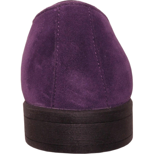 "Bravo Men's Purple Suede Slip-On Dress Loafer: the Perfect Wedding & Prom Shoe" - USA Men's Outlet