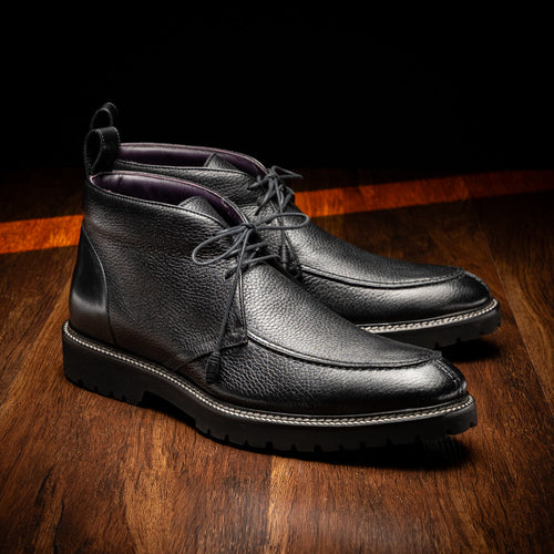Zelli Campo High Deerskin Chukka Boot Black (48-595-BLK)