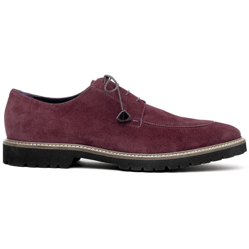 Zelli Campo Sueded Goatskin Blucher Lace-up Shoes in Bordeaux