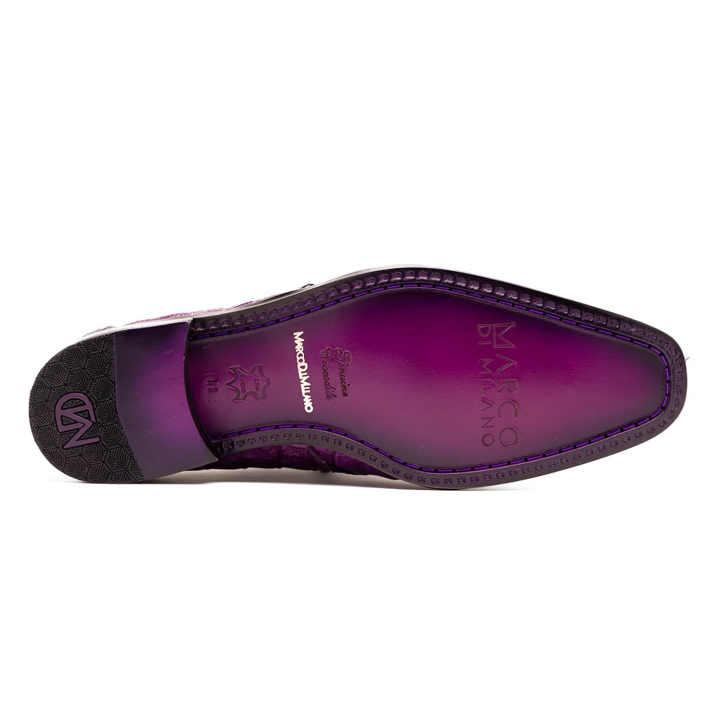 Marco Di Milano Cancun Purple Caiman Crocodile Derby