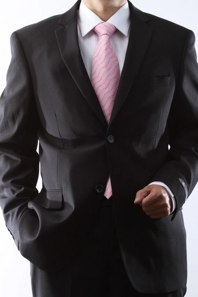 Caravelli Brand Suits - Mens 2 Button Superior 150s P/R Slim Fit Black Suit