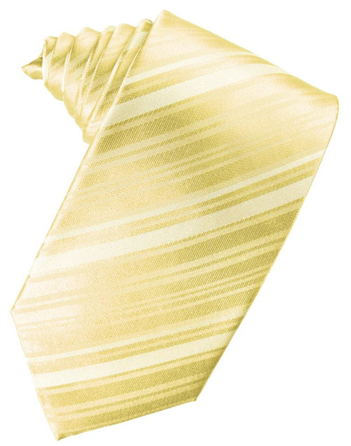 Banana Striped Silk Necktie by Cardi