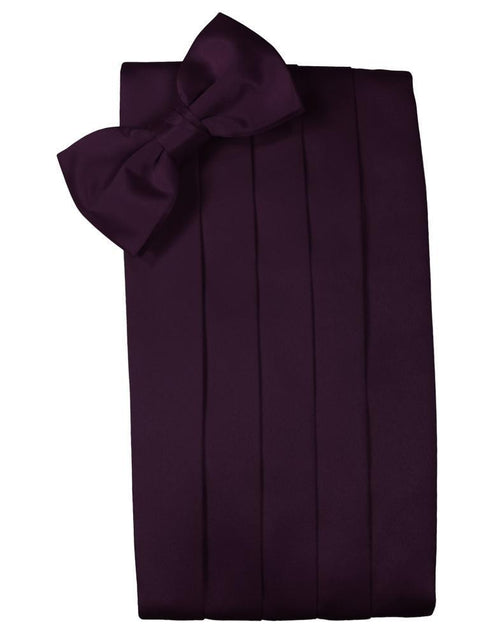 Berry Luxury Kids Satin Cummerbund Cardi