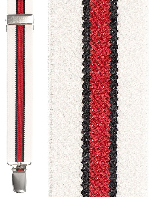 Black, Red, & White Winston Suspenders Cardi
