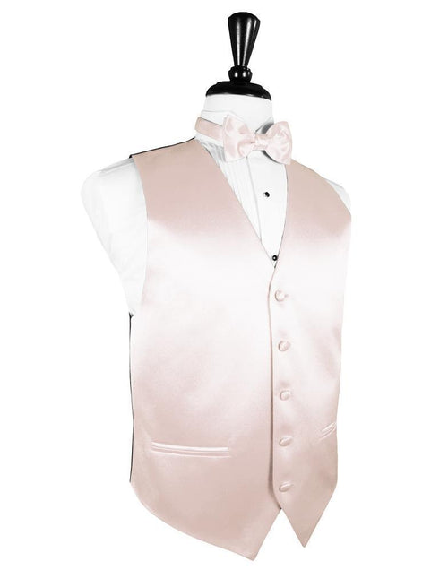 Blush Luxury Satin Tuxedo Vest Cardi