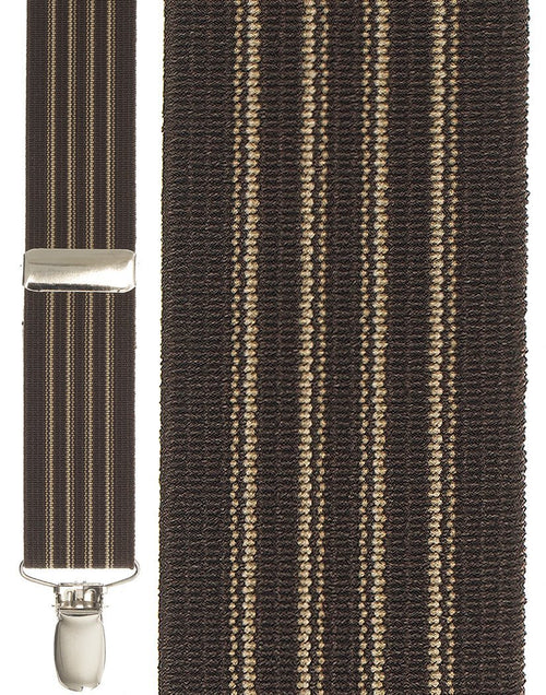 Brown Stripe Suspenders Cardi