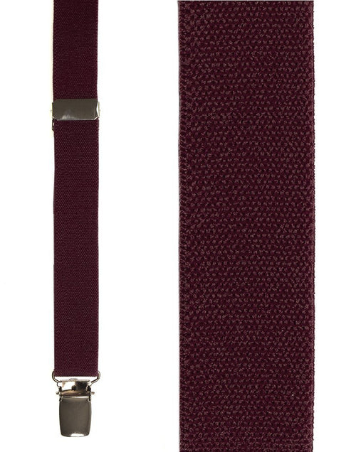 Burgundy Oxford Suspenders by Cardi