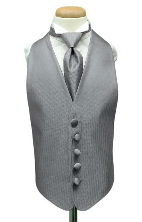 Cloudy Herringbone Kids Tuxedo Vest by Cardi