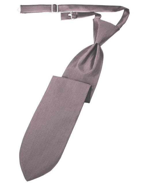 Frosty Pink Herringbone Kids Necktie Cardi