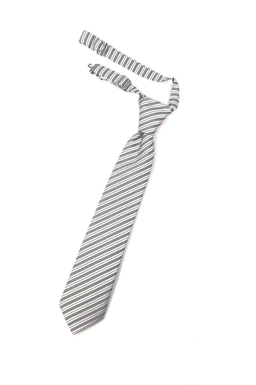 Grey Newton Stripe Kids Necktie Cardi