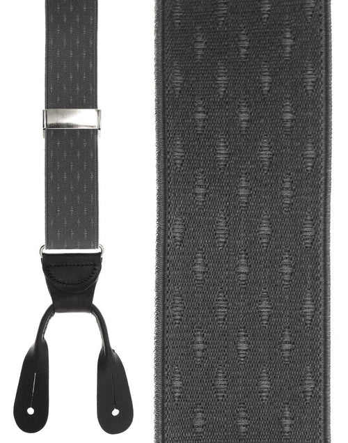 Grey Petite Diamonds Suspenders Cardi