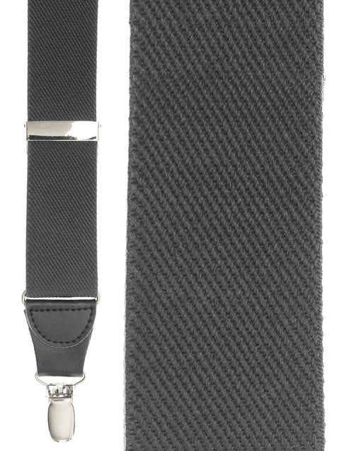 Grey Twill Suspenders by Cardi