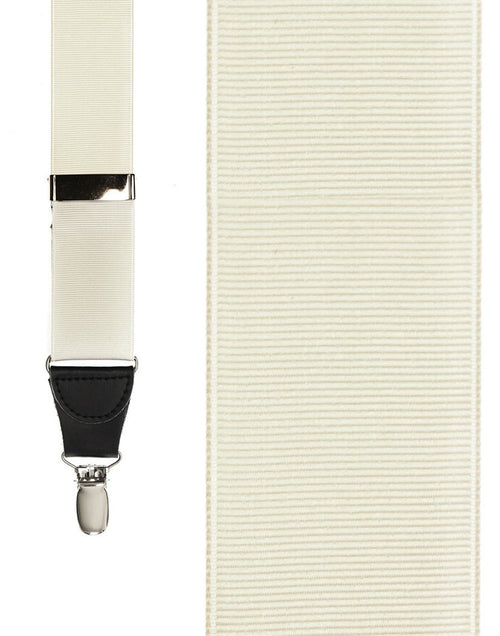 Ivory Grosgraine Ribbon Suspenders Cardi