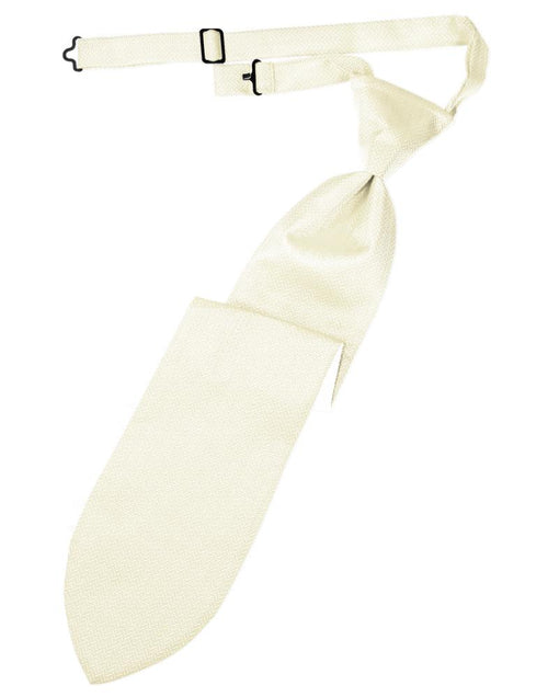 Ivory Herringbone Kids Necktie by Cardi