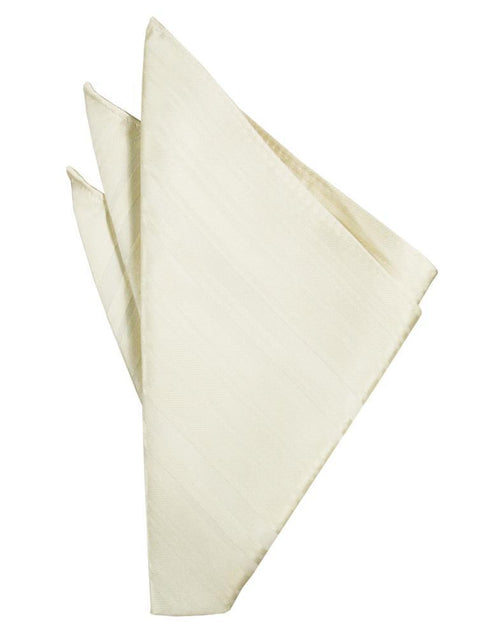 Ivory Striped Satin Pocket Square by Cardi