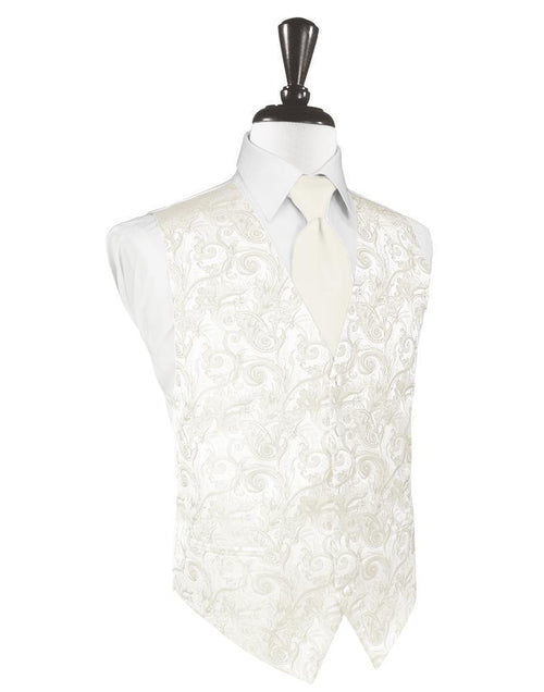 Ivory Tapestry Tuxedo Vest Cardi