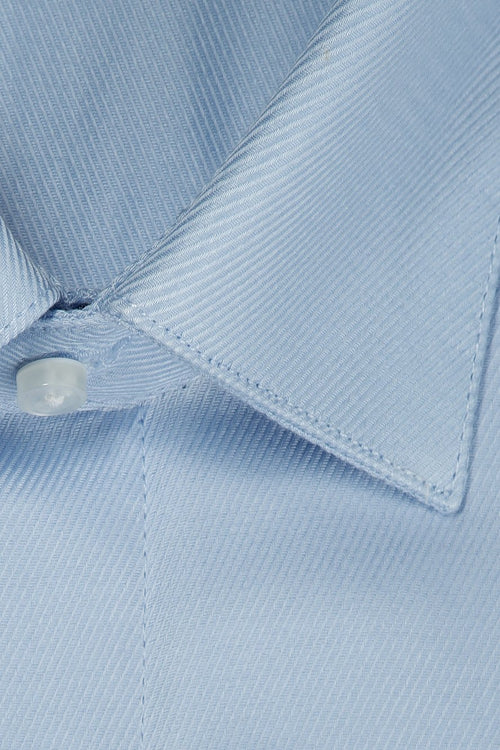 Jamison Blue Twill Spread Collar Dress Shirt Cardi