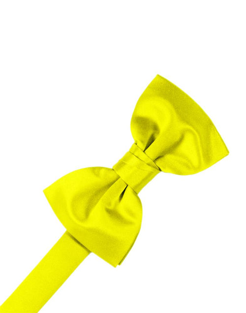 Lemon Luxury Satin Kids Bow Tie Cardi