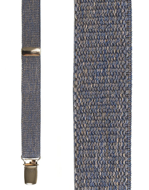 Light Denim Oxford Suspenders Cardi