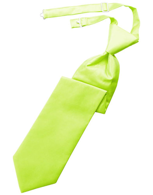 Lime Solid Twill Kids Necktie by Cardi