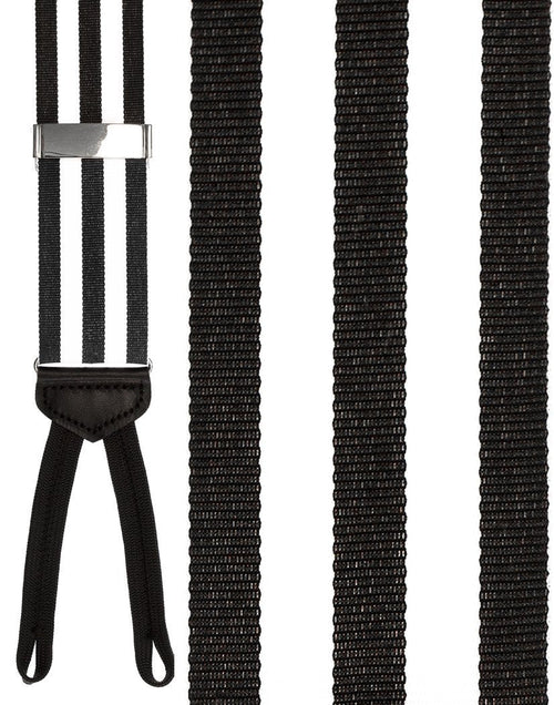 Marsala Black Striped Suspenders by Cardi