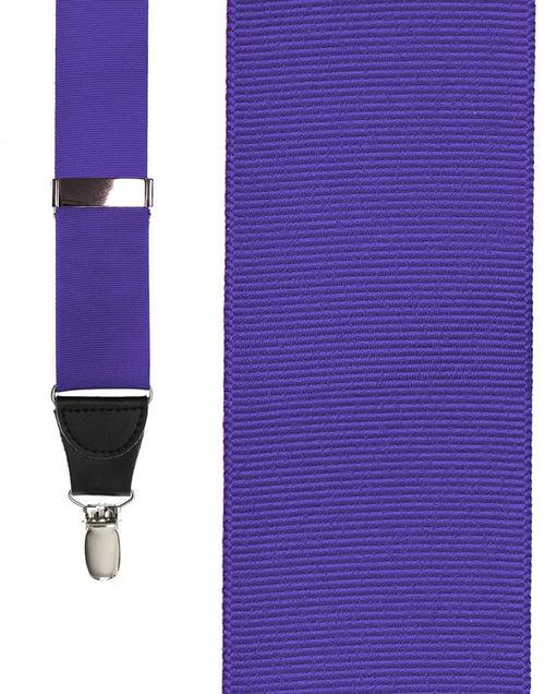 Medium Purple Grosgraine Ribbon Suspenders by Cardi
