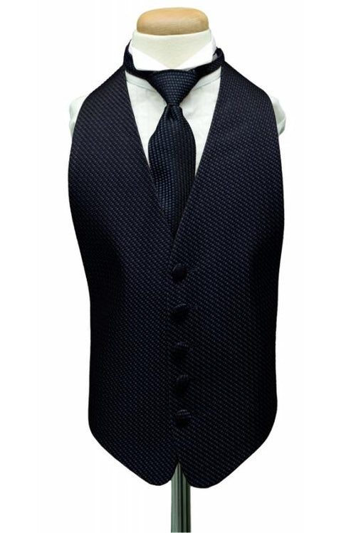 Navy Venetian Kids Tuxedo Vest Cardi