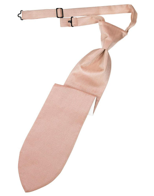 Peach Herringbone Kids Necktie by Cardi