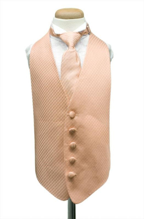 Peach Palermo Kids Tuxedo Vest by Cardi