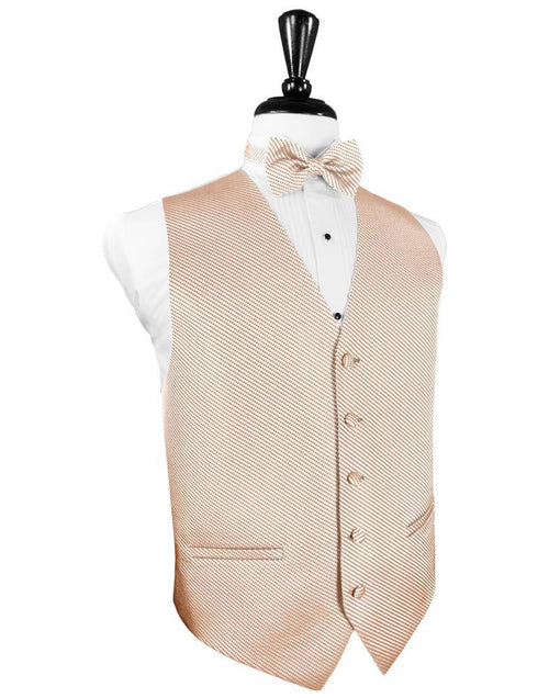 Peach Venetian Tuxedo Vest Cardi