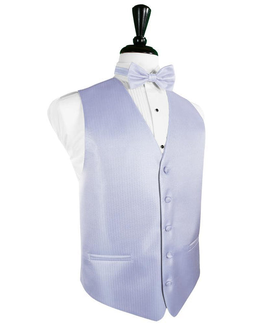 Periwinkle Herringbone Tuxedo Vest by Cardi