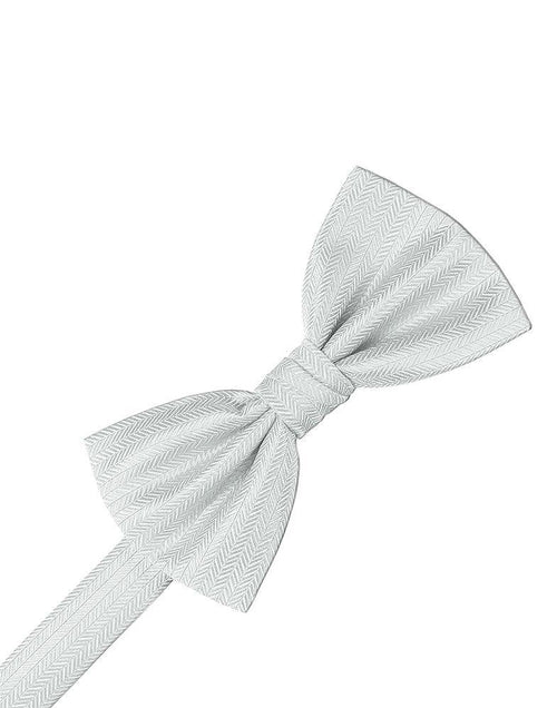 Platinum Herringbone Bow Tie by Cardi