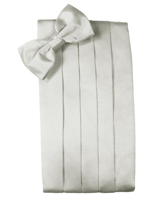 Platinum Luxury Satin Cummerbund Cardi