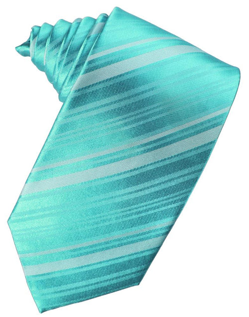Pool Striped Silk Necktie Cardi