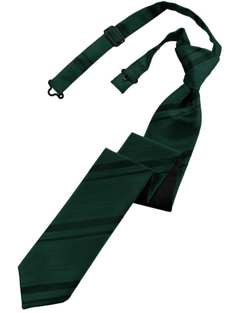 Cardi Pre-Tied Holly Striped Satin Skinny Necktie