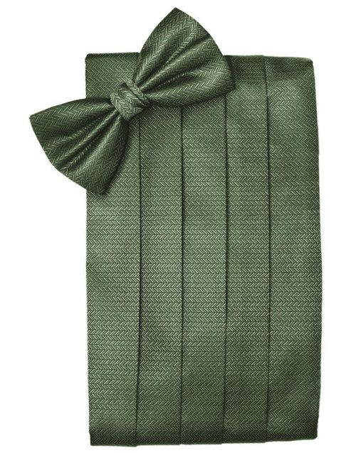 Sage Herringbone Kids Cummerbund by Cardi