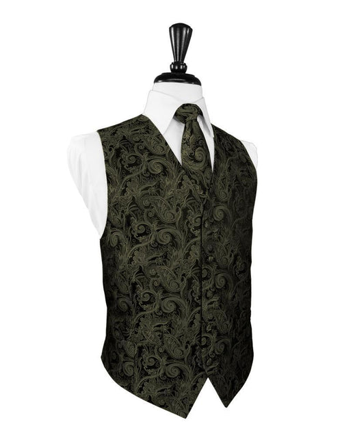 Sage Tapestry Tuxedo Vest Cardi