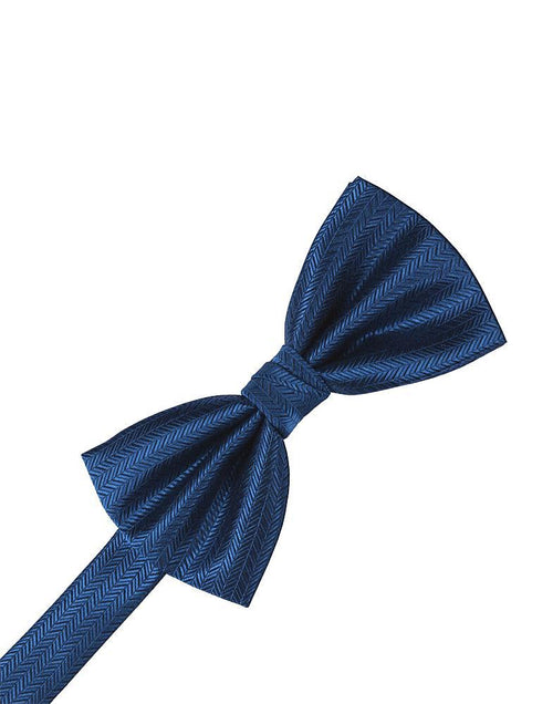 Sapphire Herringbone Bow Tie by Cardi