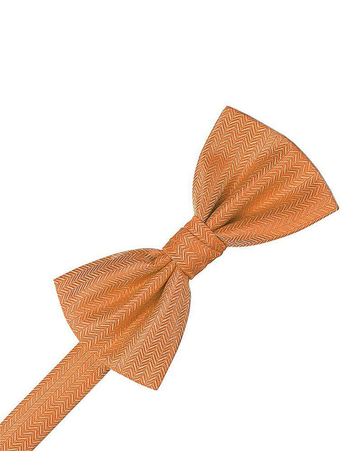 Tangerine Herringbone Bow Tie by Cardi